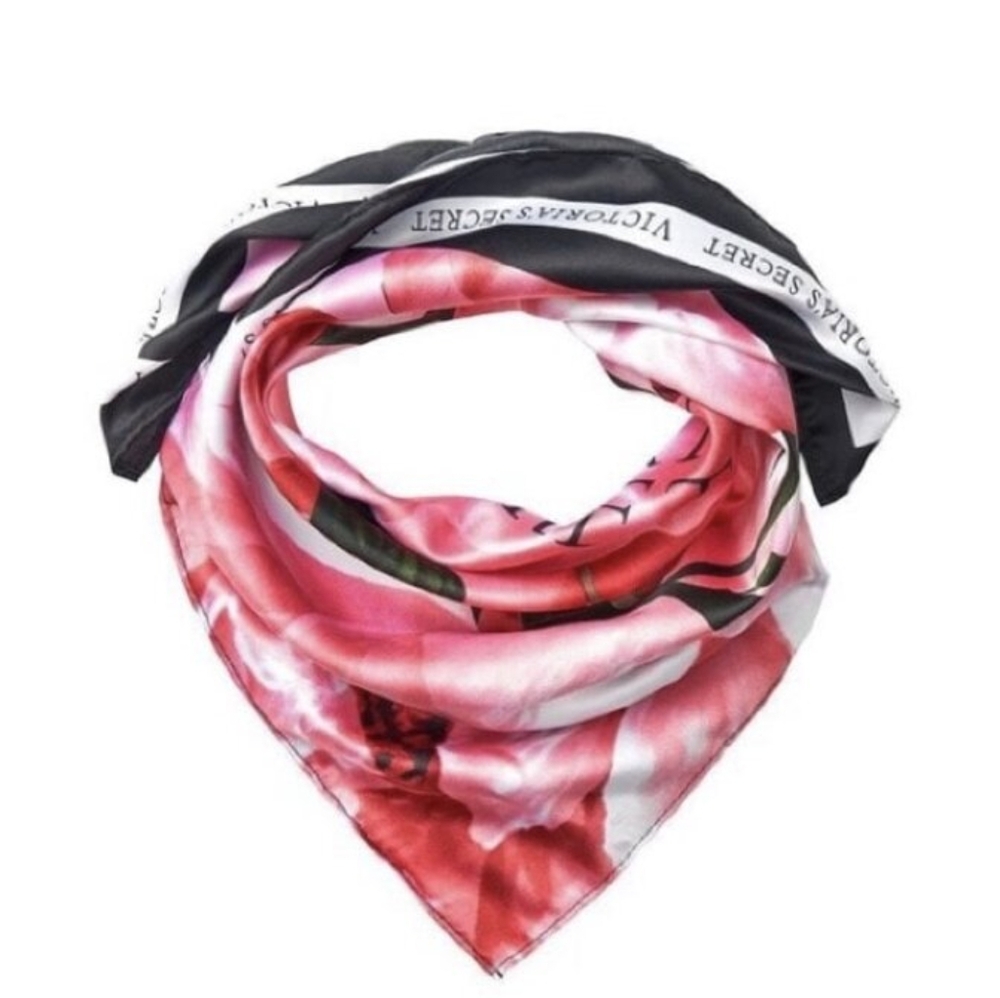 Victoria's Secret Floral Silk Classic Scarf NWT - Picture 3 of 3